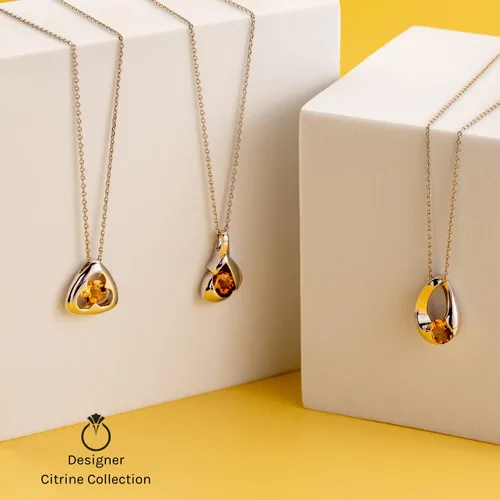 Vista 5 de Peora Sterling Silver Heart in Heart Solitaire Pendant Necklace for Women in Various Gemstones, Heart Shape 6mm, with 18 inch Italian Chain