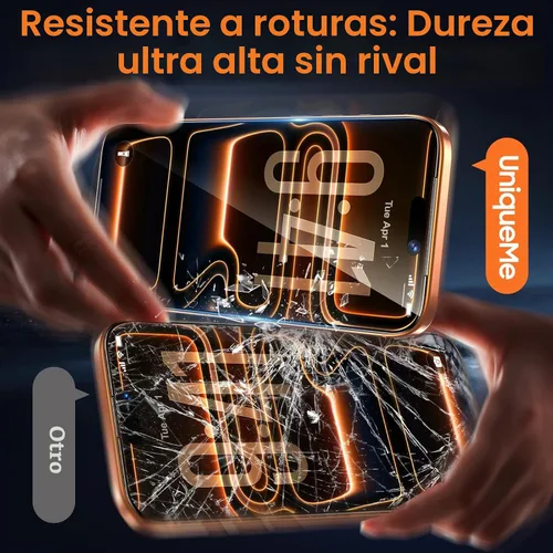 Vista 3 de UniqueMe Protector de pantalla de privacidad de 360° para iPhone 17 Pro 360°-negro