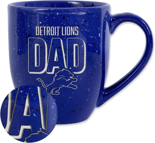 Vista 20 de Rico Industries NFL Football #1 Dad 16 oz Team Color Laser Engraved Ceramic Coffee Mug