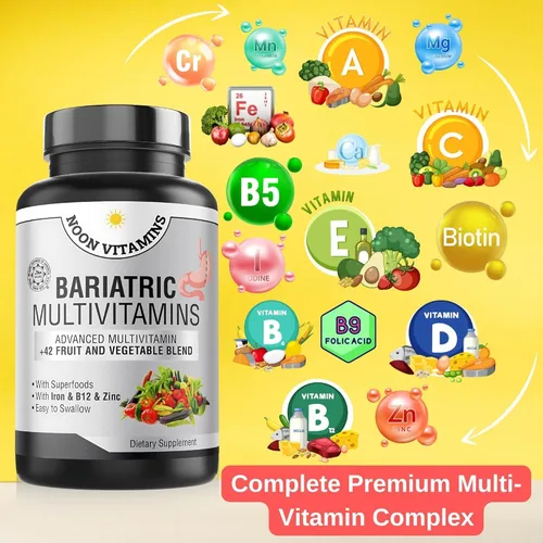 Vista 3 de Multivitamínico bariátrico con hierro para mujeres y hombres, mezcla todo en uno de 42 superalimentos para energía y apoyo inmunológico
