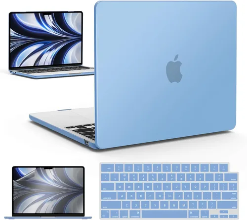 Vista 42 de IBENZER Funda para MacBook Air de 13 pulgadas 2026 2025 2024 2023 2022 M4 A3240 M3 A3113 M2 A2681, funda rígida con cubierta de teclado ScreenFilm