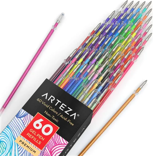 Vista 10 de ARTEZA Bolígrafos de gel blancos, paquete de 3, bolígrafos blancos para artistas, ideales para dibujar y escribir