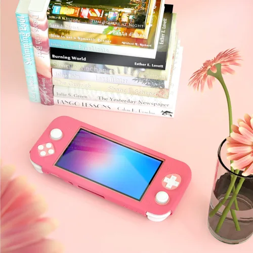 Vista 7 de Funda Grip para Nintendo Switch Lite, funda de silicona para Nintendo Switch Lite - Coral