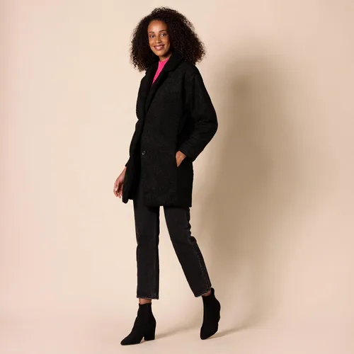 Vista 5 de Tienda Essentials Chaqueta de solapa de forro polar de gran tamaño para mujer (anteriormente ritual diario)