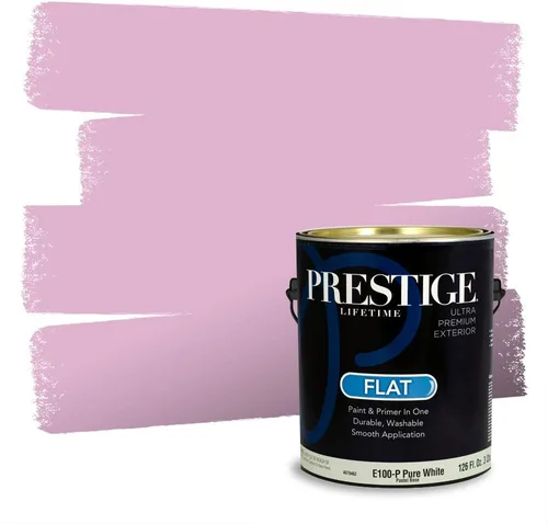 Vista 173 de Prestige Paints Pintura exterior e imprimación en uno, 1 galón, plano, coincidencia comparable de Valspar* Amber Rose*