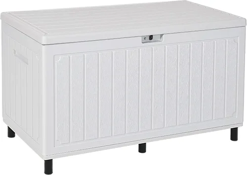 Vista 16 de [Usado] YITAHOME Caja de cubierta para exteriores de 35 galones, caja de almacenamiento impermeable con cerradura, contenedor de almacenamiento