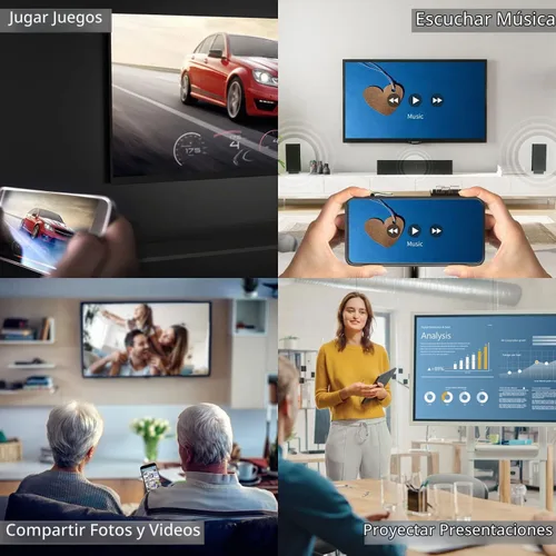 Vista 6 de j5create ScreenCast - Receptor adaptador de pantalla inalámbrico HDMI – Espejo de teléfono, tableta, portátil a HDTV – Compatible con MiraCast
