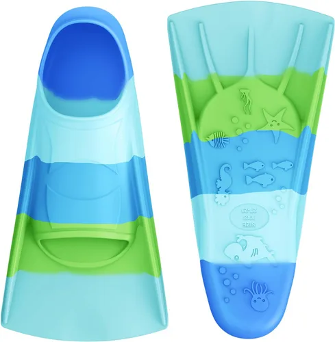 Vista 51 de Gintenco Aletas de Natación, Aletas de Natación para Niños para Natación de Vueltas, Aletas de Tamaño de Viaje con Bolsa de Malla, Aletas
