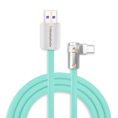 Vista 30 de chubbycable FlexElbow - Cable de carga rápida de 90 grados y 240 W, cable USB C en ángulo recto, cable de carga de silicona compatible con iPhone