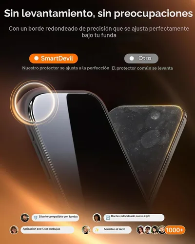 Vista 9 de SMARTDEVIL Paquete de 2 protectores de pantalla de privacidad para iPhone