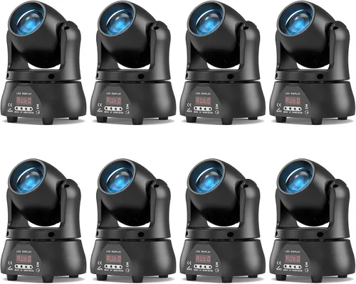 Vista 13 de 2PCS 40W LED de cabeza móvil luz RGBW haz iluminación escenario focos con sonido DMX activado modo automático para fiestas, pista de boda, banda