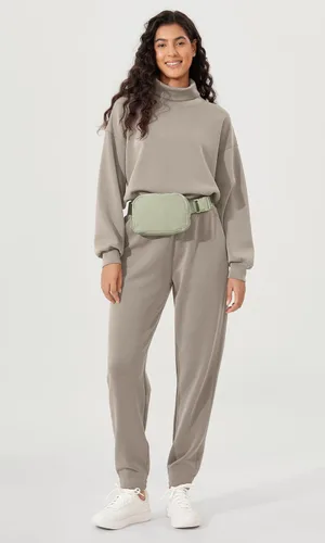 Vista 2 de ODODOS Minicangurera unisex con correa ajustable para entrenamiento, correr, viajar, senderismo, DESERT SAGE, Talla única