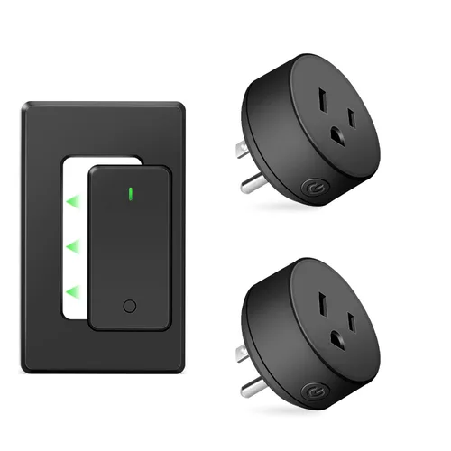 Vista 69 de Remote Switch Outlet,NineLeaf Remote Control Outlet Plug with Switch Wireless On/Off Light Switches Wall Mounted,15A/1500W LED,TUV List,No Wiring