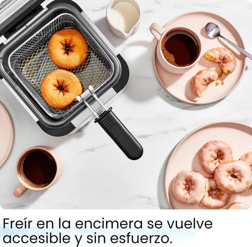 Vista 2 de Chefman Fry Guy, La cesta para freír más compacta y conveniente para preparar comida reconfortante al estilo restaurante con una capacidad de 1.6