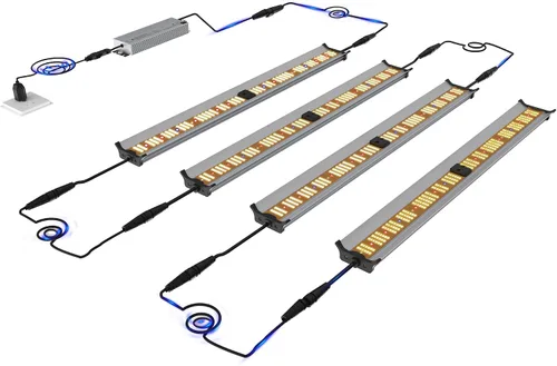 Vista 10 de FARMLITE Barras de luz de crecimiento de espectro completo debajo del dosel, lámparas de cultivo LED para plantas de interior, cadena de margaritas