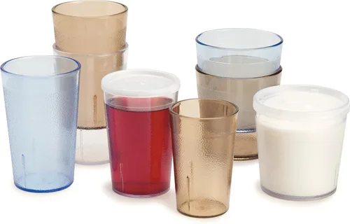 Vista 7 de Vasos de plástico apilables resistentes a rotura Carlisle 5501-8154 , Transparente, 1