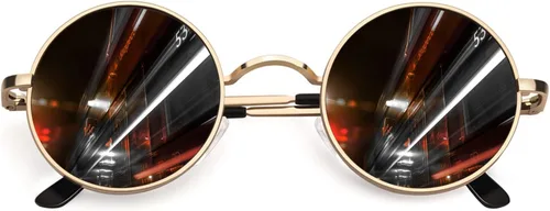 Vista 55 de CGID Gafas de sol unisex polarizadas redondas E01 Lennon