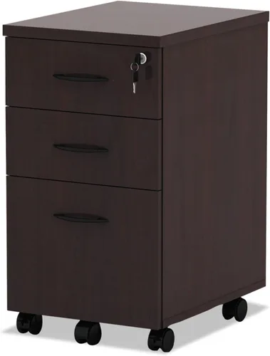 Vista 3 de Alera Archivo de pedestal ALE Valencia Mobile B/B/F, 15 7/8w x 20 1/2d x 28 3/8h, caoba