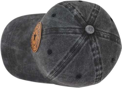 Vista 4 de World's Best - Gorra de béisbol con parche de cuero, ajustable, bordada, de algodón, para el día del padre, para papá