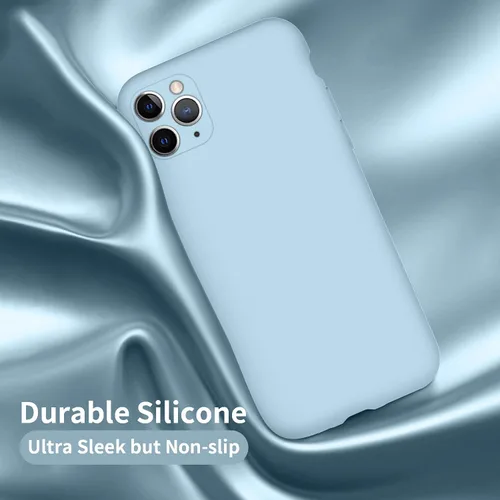 Vista 5 de Cordking Funda diseñada para iPhone 11 Pro Max, funda de silicona ultra delgada a prueba de golpes con forro de microfibra suave antiarañazos