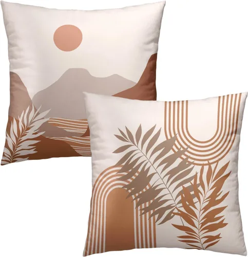 Vista 74 de Giwawa Juego de 2 fundas de almohada decorativas con diseño floral de girasol de 16 x 16 pulgadas, fundas de cojín decorativas para el hogar, sofá