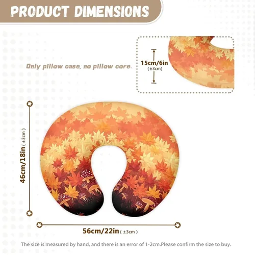 Vista 4 de Nursing Pillow Cover Stretchy Autumn Mushroom Ombre Cover for Breastfeeding Pillows Nursing Pillow Case for Newborn Fits the Original Support Pillow