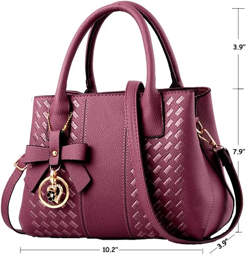 Vista 3 de Bolsos de mano para mujer de piel sintética de PU, bolso de hombro