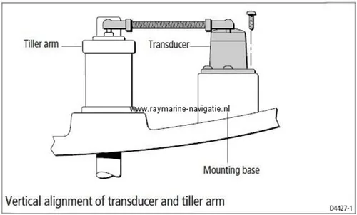 Vista 3 de Raymarine Transductor de referencia del timón rotatorio