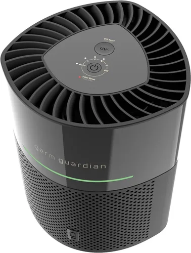 Vista 8 de GermGuardian Airsafe+ Purificador de aire HEPA para el hogar, habitaciones grandes de hasta 1043 pies cuadrados con filtro de aire HEPA, luz UV-C