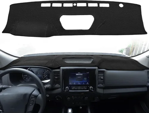 Vista 9 de Yiz Funda para salpicadero de ajuste personalizado para Nissan Frontier Xterra 2002 2003 2004 (Negro) J158