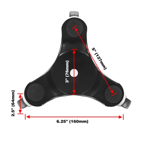 Vista 2 de FactorDuty Paquete de 4 unidades de 3 ruedas para mudanza de muebles Dolly Mover Mover