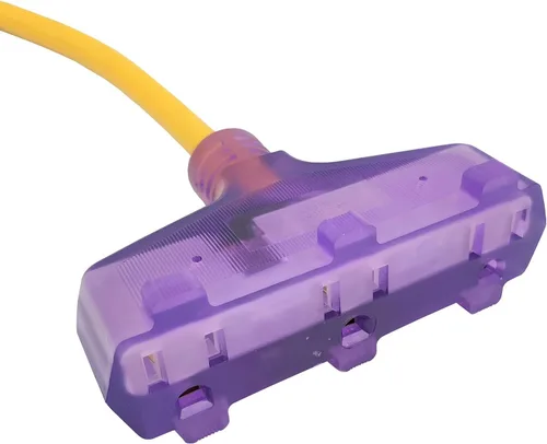 Vista 3 de Parkworld 885880 RV 30A a (3) 15A Cable adaptador de triple salida para el hogar 125V, TT-30P macho con mango e iluminado a (3) 5-15R con (2 pies)