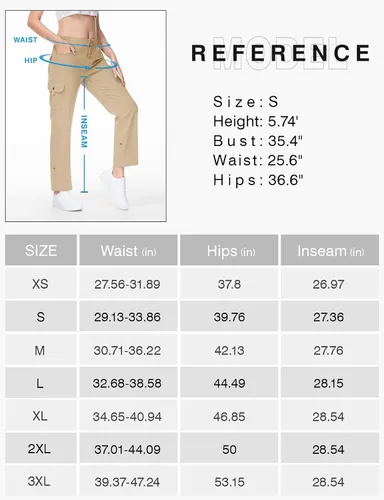 Vista 7 de TBMPOY Pantalones de senderismo para mujer, convertibles, enrollables, capri, de secado rápido, ligeros, con bolsillos de carga al aire libre