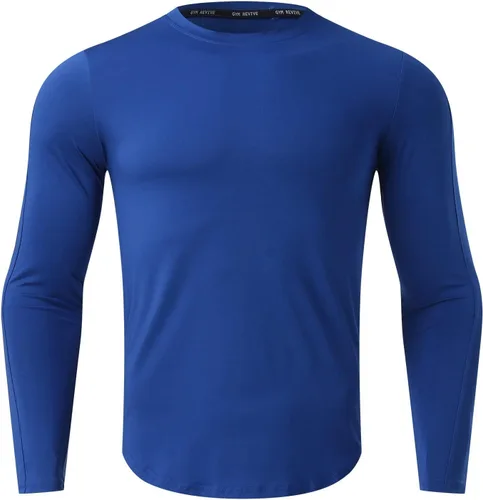 Vista 30 de Camisas de compresión atléticas de manga larga para hombre, capa base, camisa de entrenamiento atlético, camisas de compresión, camisetas deportivas