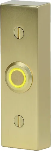 Vista 12 de Newhouse Hardware Botón rectangular iluminado de metal con cable en níquel cepillado BT6BL-BN, para timbre de puerta, timbre o timbre, solo botón
