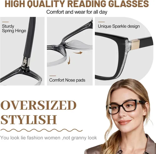 Vista 4 de OCCI CHIARI - Gafas de lectura para mujer con marco grande