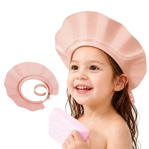 Vista 11 de FUNUPUP Gorro de ducha de bebé para niños, gorra de champú de baño para bebé, protector de lavado de cabello, sombrero de baño de silicona ajustable