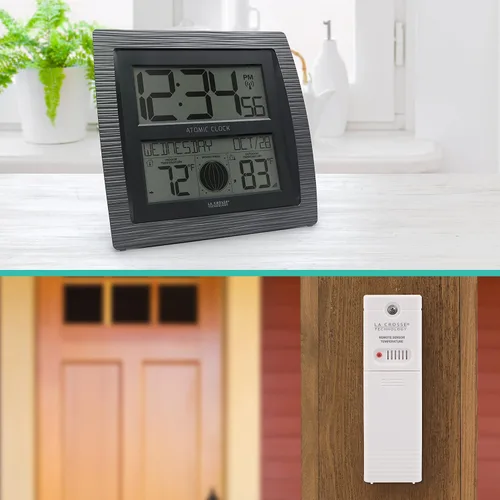 Vista 7 de La Crosse Technology BBB86118-INT Reloj digital atómico curvo con fase lunar y temperatura