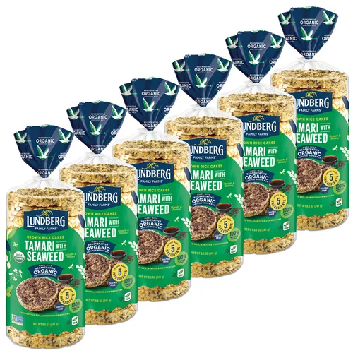 Vista 18 de Lundberg Tortas de arroz integral orgánico sin gluten ligeramente saladas- 8.5 oz