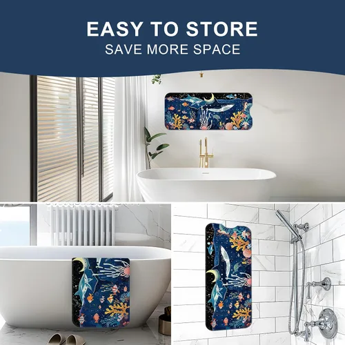 Vista 5 de XIYUNTE Alfombra de Baño para Bebé para Bañera Antideslizante Alfombra de Baño para Niños - 40"x16" Alfombra de Bañera Extra Larga Antideslizante