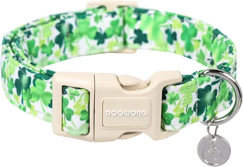 Vista 24 de DOGWONG Collar de perro de San Valentín, collar de perro con estampado de corazones para perros grandes, lindos collares de primavera, hembra