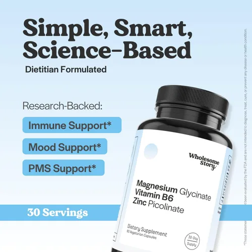 Vista 2 de Picolinato de zinc, suplementos de glicinato de magnesio con vitamina B6 P5P Vitamina de magnesio y zinc Salud reproductiva y de fertilidad