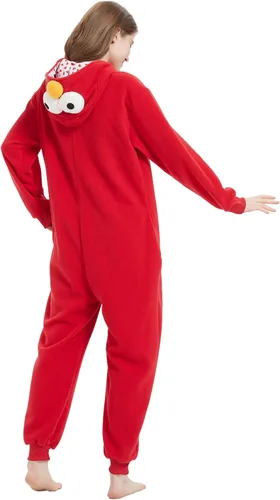 Vista 8 de Disfraz unisex de Halloween para adultos, traje de animal, pijama de una sola pieza