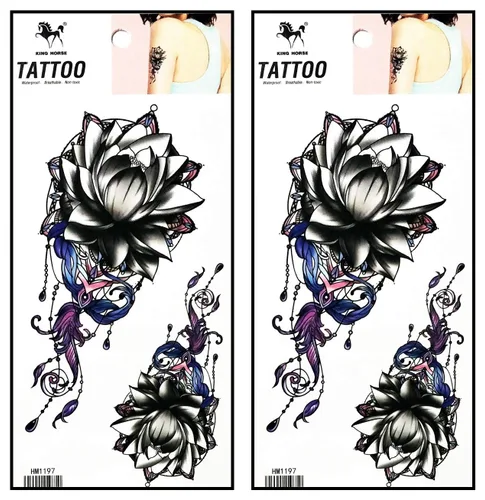 Vista 7 de Tatuajes 2 hojas de mariposas mosca de mariposa tatuajes temporales pegatinas falsas cuerpo brazo pecho hombro tatuajes para adolescentes, hombres