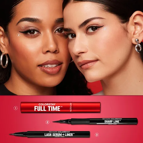 Vista 13 de REVLON ColorStay Lash Serum + Liner, delineador de ojos líquido, 001 negro
