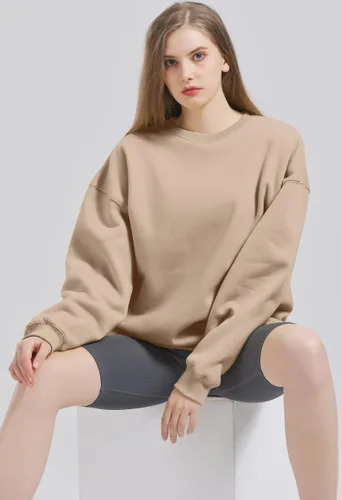 Vista 5 de onlylan Cloud - Sudadera de gran tamaño para mujer, cuello redondo, sudadera de moda de otoño 2023, suéteres con capucha