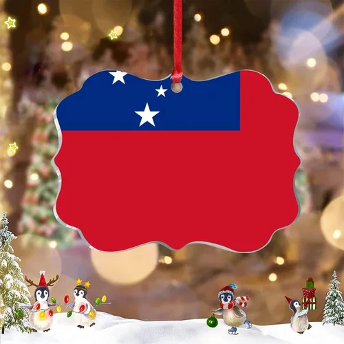 Vista 14 de Adorno de bandera de Seychelles para decoración de árbol de Navidad, recuerdo de la ciudad del país de Seychelles, adornos de Navidad personalizados