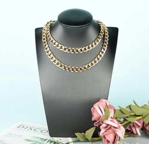 Vista 7 de YOUBEIYEE Cadena chapada en oro de 16.4 pulgadas para hacer joyas, cadena de eslabones de aluminio, collar, pulsera, suministros de joyería con 2.4