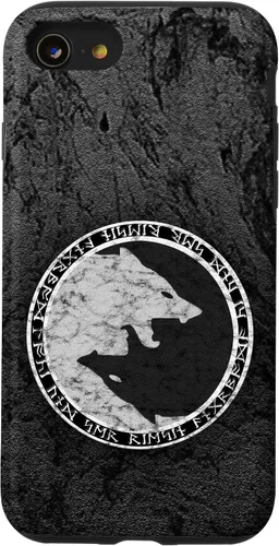 Vista 18 de Fenrir Wolf of Odin in Circle of Norse Runes Case for iPhone 17