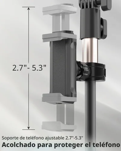 Vista 6 de UBeesize Anillo de luz para computadora portátil de 10.5 pulgadas con soporte y soporte para teléfono para escritorio, iluminación de zoom